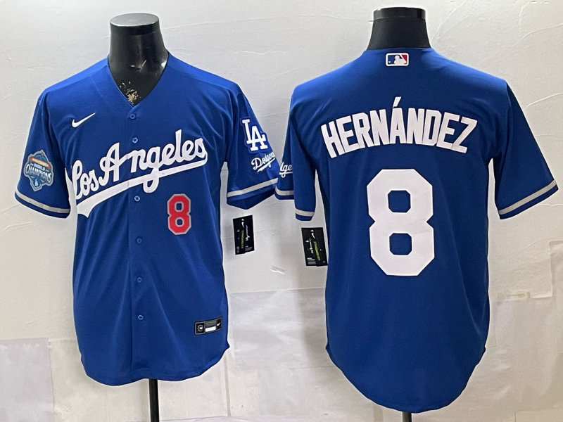 Men Los Angeles Dodgers #8 Hernandez blue Game 2026 Nike MLB Jersey 04010002->->MLB Jersey